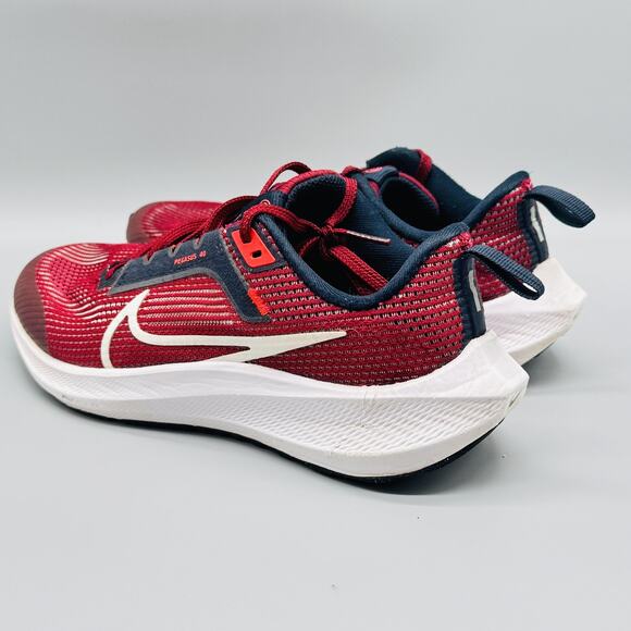 Nike Shoes Boys 5.5 Red Navy White Air Zoom Pegasus 40 Road Running Sneakers GS - Picture 6 of 13